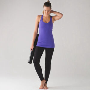 LULULEMON Cool Racerback Iris Flower Purple Top, Athletic Tank, Sz 4
